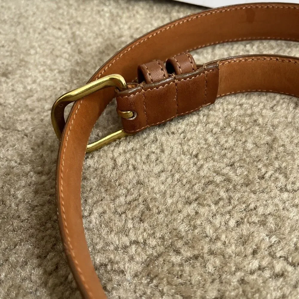 Vtg Coach Classic Leather Belt British Tan 32 in USA Classic Business 90s Work
